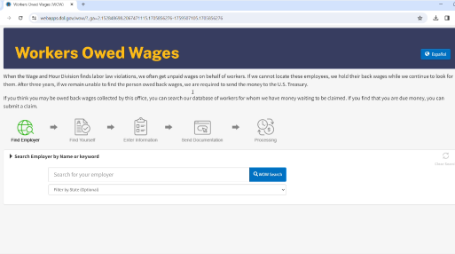 Workers Owed Wages
